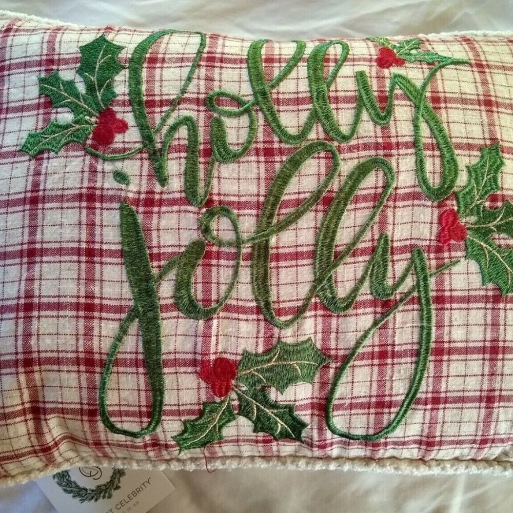 Holly Jolly 13x18 Christmas Pillow